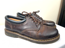 Sz 11 - DR MARTENS Oxfords Crazy Horse Brown Leather Lace Up Shoes