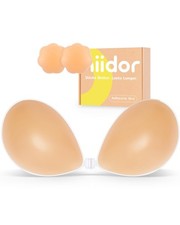 Niidor Strapless Bra Adhesive Backless Sticky Bra Push Up Invisible Silicone