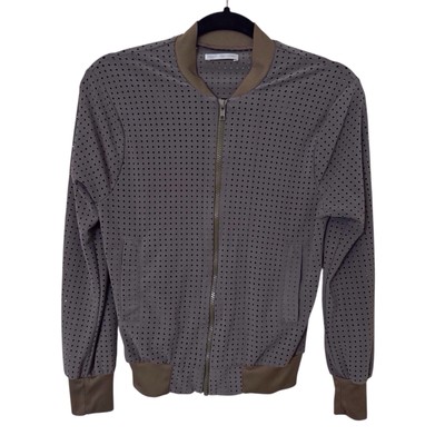 Touche x Morgan Stewart X-Small Olive Green Brendan Perforated Bomber Jacket