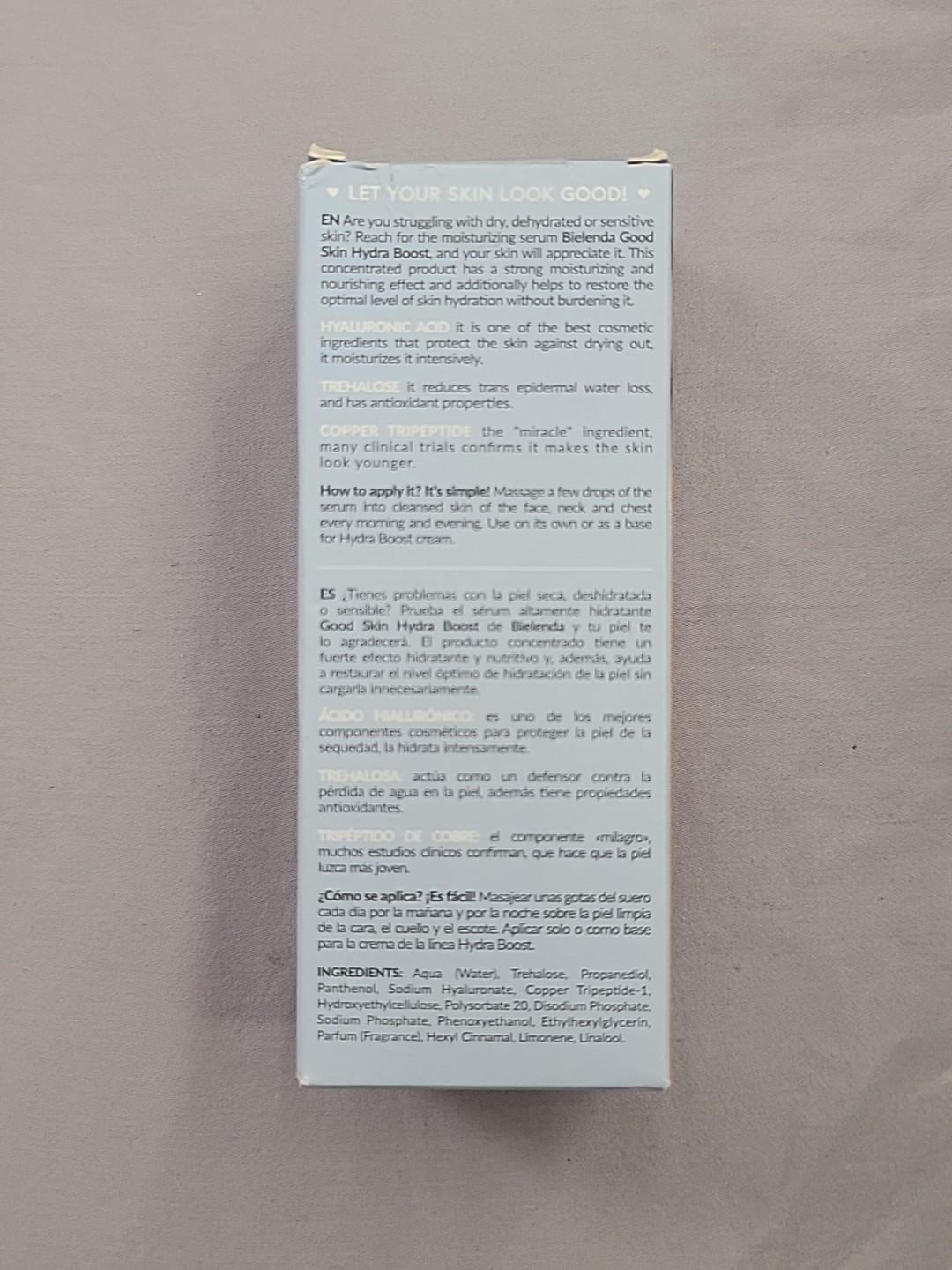 NIB Bielenda Good Skin Hydra Boost Intensive Moisturizing Serum Made In Poland