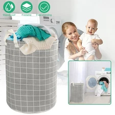 Large Foldable Waterproof Storage Dirty Clothes Hamper Basket Laundry Organizer