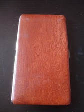 Vintage Tavern Cigarette Case – Made in England – Brown Leather – 1950s