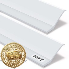 Nuogo Garage Door Seals Top and Sides 50 ft White Weather Stripping