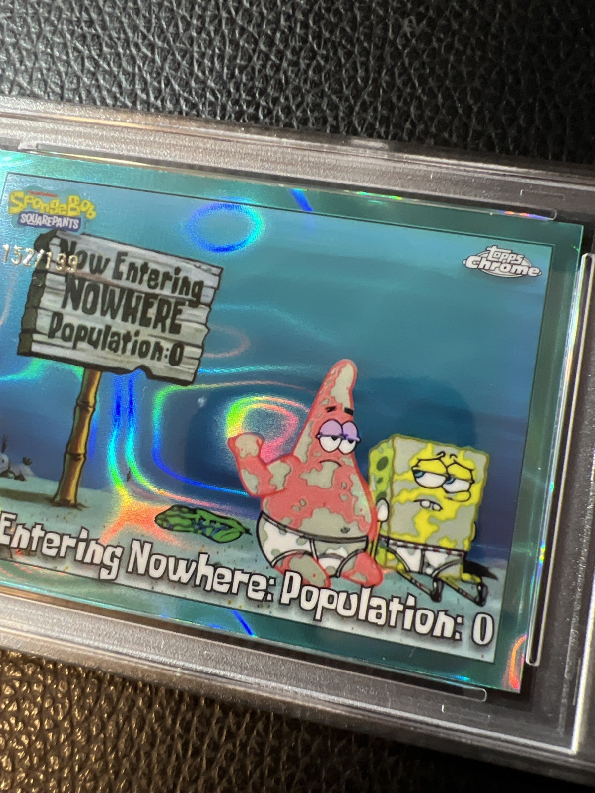POP 3 CHROME 2025 SPONGEBOB AQUA LAVA ENTERING NOWHERE: POPULATION 0 /199 PSA 10 view 3
