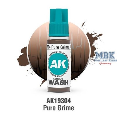 AK Interactive S.L. AK-19304 PURE GRIME   ACRYLIC WASH
