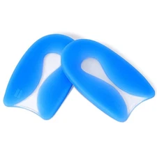 Blue and white PU heel pad medium code (one pair sold)