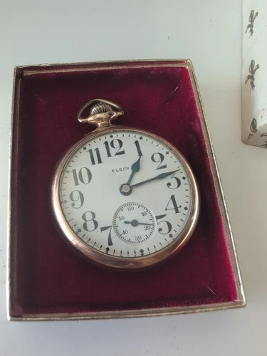 Antique 15 Jewel Elgin 10K Gold Filled Pocket Watch, Not Working