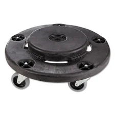 Rubbermaid Commercial 264000BK 250 lbs. cap. Round Twist On/Off Dolly - BK New