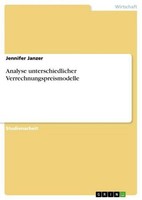 Analyse Unterschiedlicher Verrechnungspreismodelle Jennifer Janzer