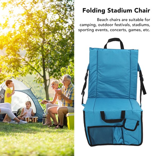 Silla de Estadio Plegable Ángulo Ajustable 600D Tela Oxford Portátil Blanqueadora Cu - Imagen 7 de 12