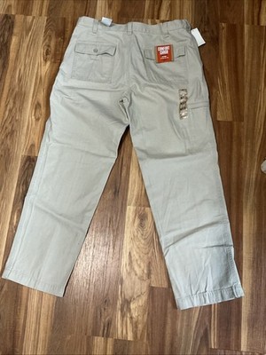 36 X 32 DOCKER FLAT FRONT COMFORT WAIST CARGO  - TAN -