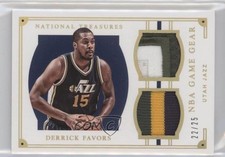 2015-16 Panini National Treasures Game Gear Duals Prime 22/25 Derrick Favors 0f8