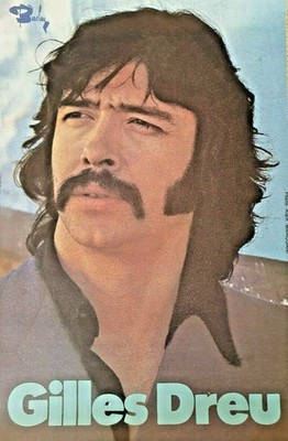 GILLES DREU - ORIGINAL POSTER  VERY RARE   POSTER - CIRCA 1970