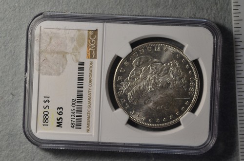 1880 S Morgan Silber Dollar NGC MS63 - Bild 1 von 2