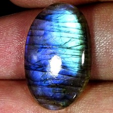 18.50Cts RARE Natural Blue Labradorite Oval Cabochon Gemstone 15X25X5MM