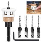 Kegelsenker Bohrer Set Bohrsenker Tiefenanschlag verstellbarem Senker Holzbohrer