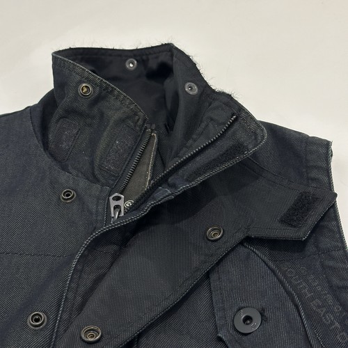 G Star Battle Capter Gilet (Vest) Men S Black Denim Full Zip/Snap Lined - Picture 17 of 18