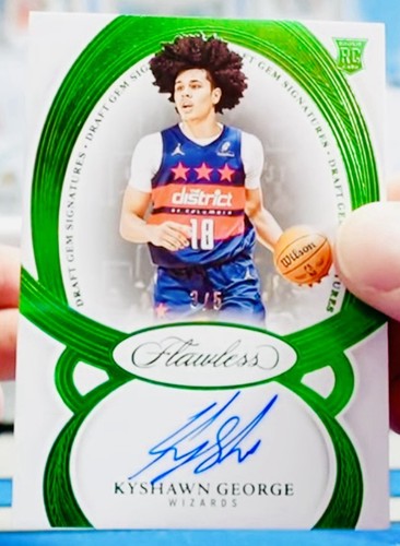 Kyshawn George 2024-25 Flawless Draft Gems Emerald RC Rookie Auto Autograph #/5