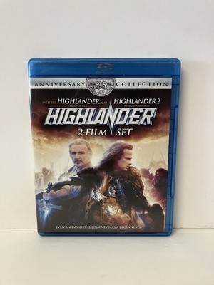 Highlander 2-Film Set (Blu-ray, 2011, 2-Disc Set, 25th Anniversary) LIKE NEW