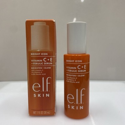 e.l.f. SKIN Bright Icon Vitamin C + E + Ferulic Serum Brighten & Glow Skin 1 Oz