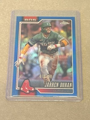 2026 Topps Chrome Jarren Duran #95 Blue Wave Refractor /150 Baseball