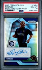 RONALDO 2025 PRIZM FIFA CLUB WORLD CUP SIGNATURES SILVER PRIZM /99 PSA 10 POP 2