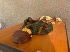 folk art snowshoe lumberjack mixed media by Kay Walkner in 1982 nelson paint can — photo 10