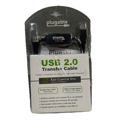 Plugable USB 2.0 High Speed Transfer Cable USB-A to USB-A USB-EASY-TRAN