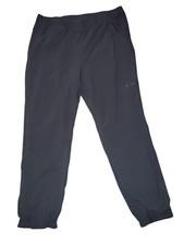 Eddie Bauer Fleece Lined Jogger Pants Black Zippered Cargo Pockets Pull On 16