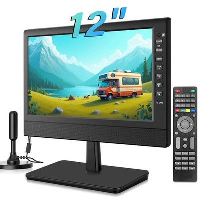 Portable TV 12 Inch Digital Tuner HDMI USB Headphone Jack AC DC Jexiop