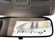 3X Take It Easy Car Decal, Rearview Mirror Sticker, Car take it easy Black