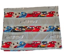 Disney Pixar Cars Twin Flat Sheet 66x96 Flip Stream Surfers Lightning McQueen