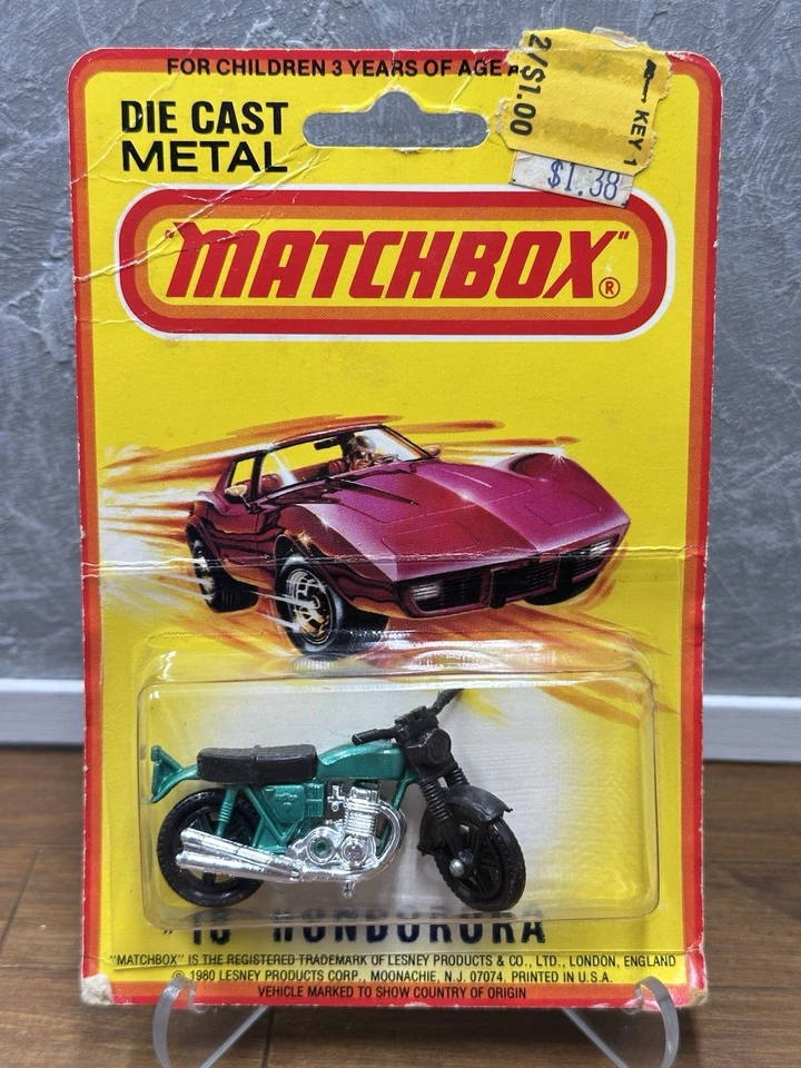 Vintage 1980 Matchbox Lesney Hondarora  Motorcycle  # 18 Green - Image 4 of 4