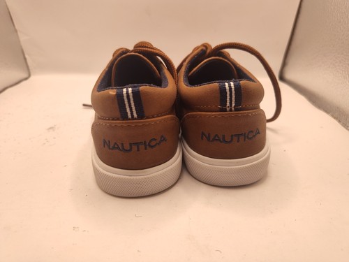Nautica braune Schnürschuhe Sneaker Schuhe Kleinkind 11 einmal getragen kostenloser Versand  - Bild 3 von 6