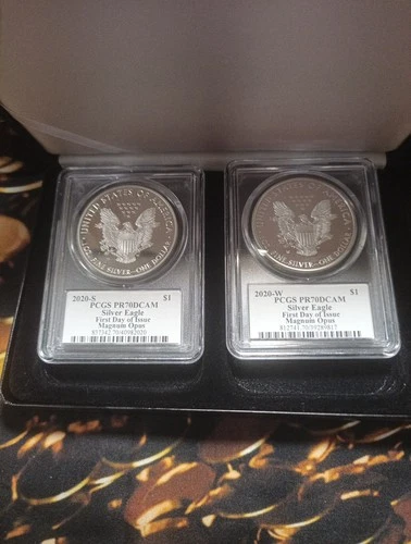 2020 American Silver Eagle PF70 DCAM FDOI W & S SetLegacy Collection