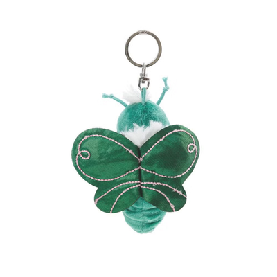 NICI 10cm Fribies Butterfly Green Plush Keychain Cute Key Ring Bag