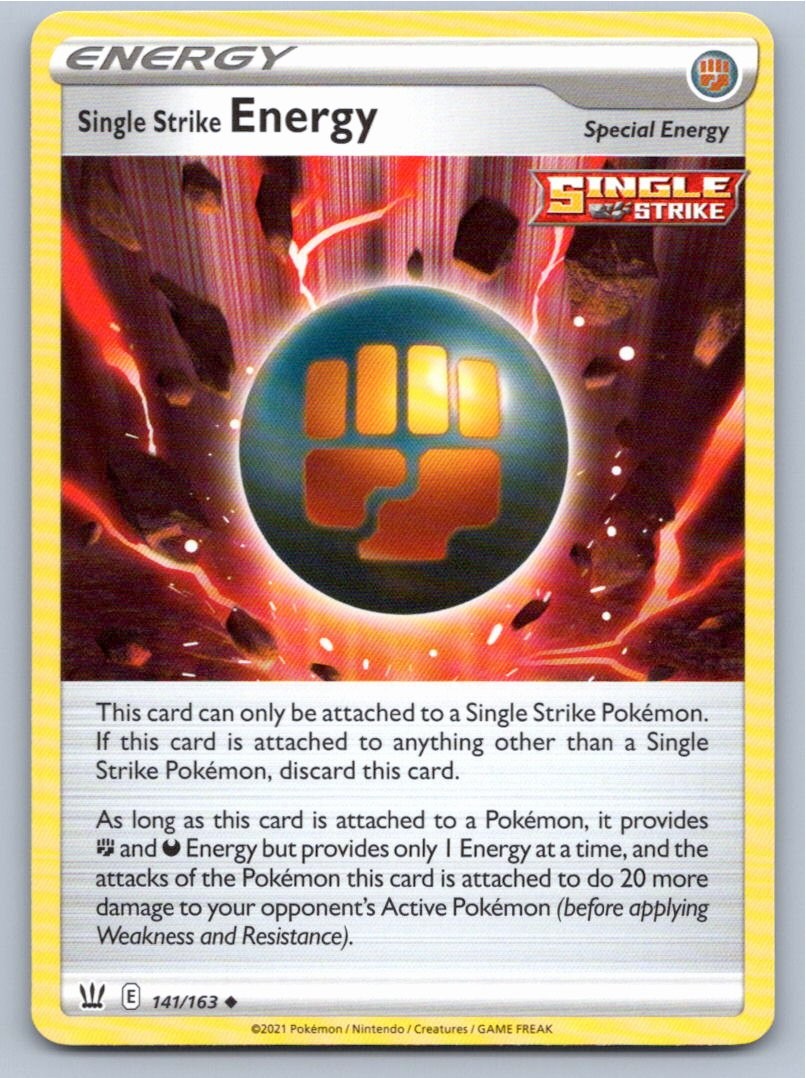 POKEMON SINGLE STRIKE ENERGY BATTLE STYLES 141/163 UNCOMMON NM A44782 FREE S&H