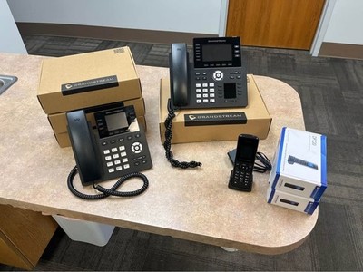 Grandstream VoIP phone system: (2) GRP2616, (4) GRP2613, (3) DP720, (1) DP750