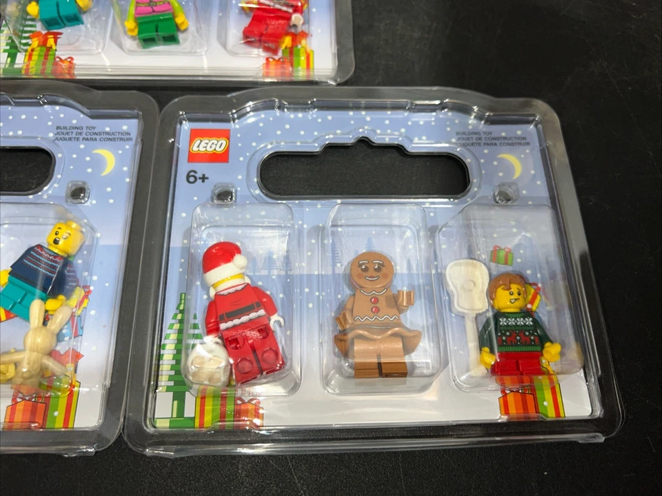 Lego Holiday Christmas Gingerbread, Santa, Elf, Kids Minifigures Lot Of 9. - Image 4 of 4