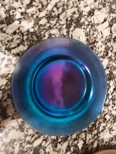 Antique Steuben 8-1/2" Blue Aurene Plate Rare