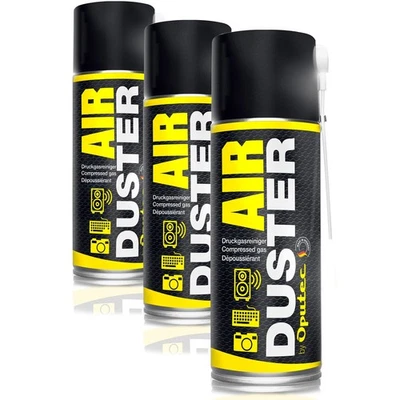 B-WARE 3x400ml Oputec Druckluftspray Air Duster Druckluftreiniger Druckgasspray