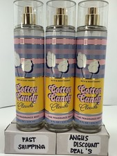 Bath Body Works Cotton Candy Clouds 3 Pack Fragrance Mist Spray 8 oz