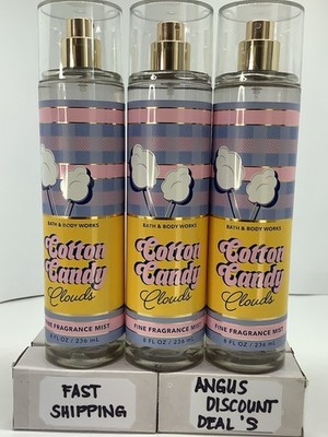 Bath & Body Works  Cotton Candy Clouds    3 Pack  Fragrance Mist Spray 8 oz