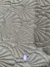 925 STERLING SILVER WEDGWOOD JASPERWARE PORTLAND VASE PENDANT NECKLACE SKY