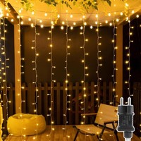 Lichtervorhang 3X2M LED Lichterkette Innen AußEn 8 Modi Wasserdicht Deko