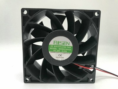 1 PCS BISEN  Fan  BDB9238H24  DC 24V 0.33A 9238 9 CM 2 PIN cooling fan #zn