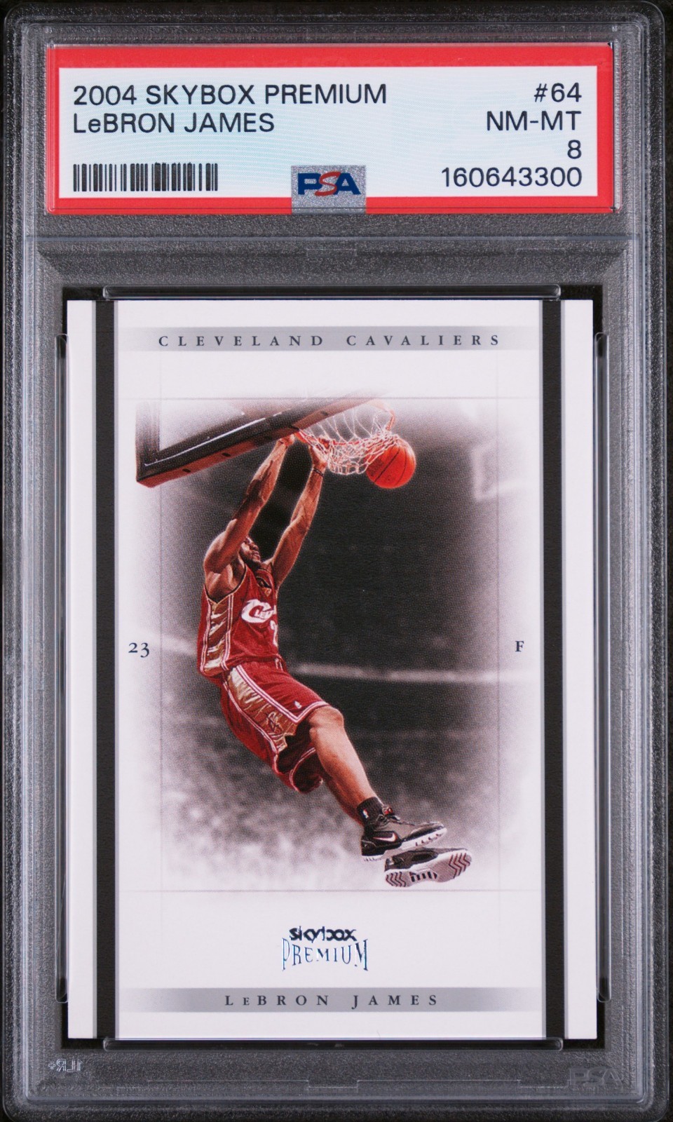2004 Skybox Premium 2nd Year #64 LeBron James Cavaliers PSA 8