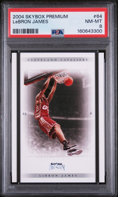 2004 Skybox Premium 2nd Year #64 LeBron James Cavaliers PSA 8
