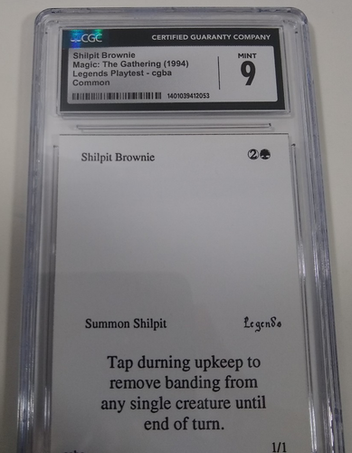 Graded Shilpit (Shelkin) Brownie CGC 9 MINT Legends Playtest Card MTG Magic - Picture 2 of 7