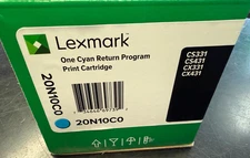 Genuine Lexmark 20N10C0 Cyan Toner - New in Box